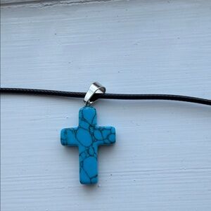 Turquoise Cross Pendant Necklace